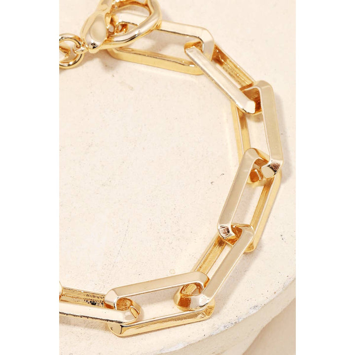 Trina - Rectangle Toggle Chain Bracelet