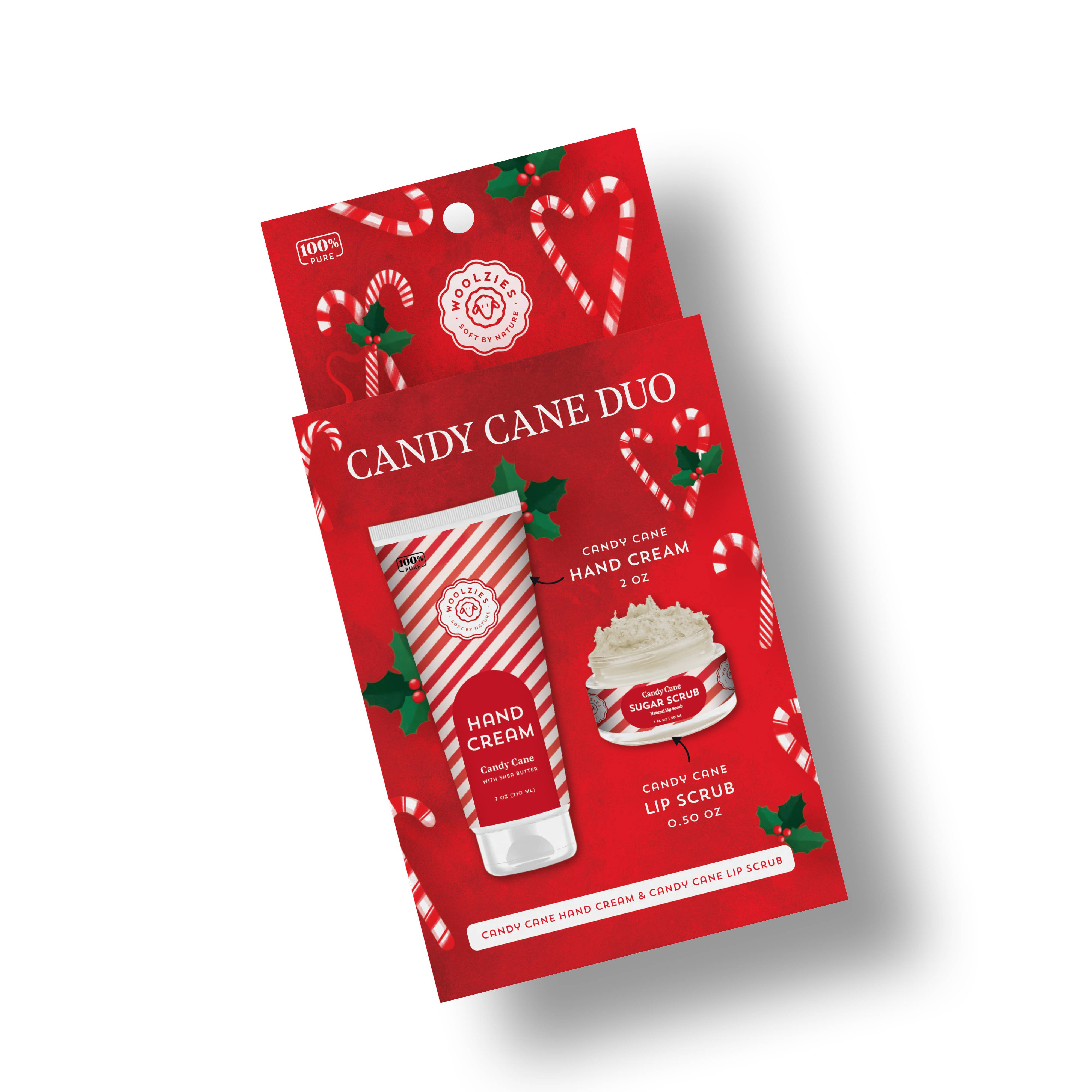 Candy Cane Duo - Hand Cream & Lip Scrub Duo – Holiday Set