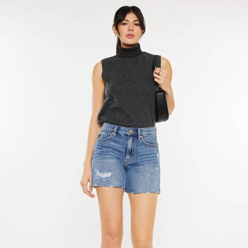 Randi - High Rise Denim Shorts