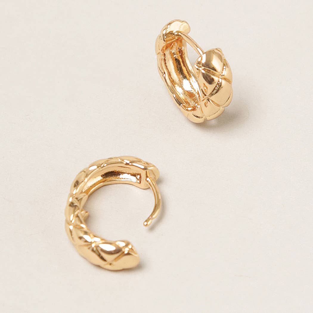 Priscilla - 14K Gold Dipped Hoop Earrings