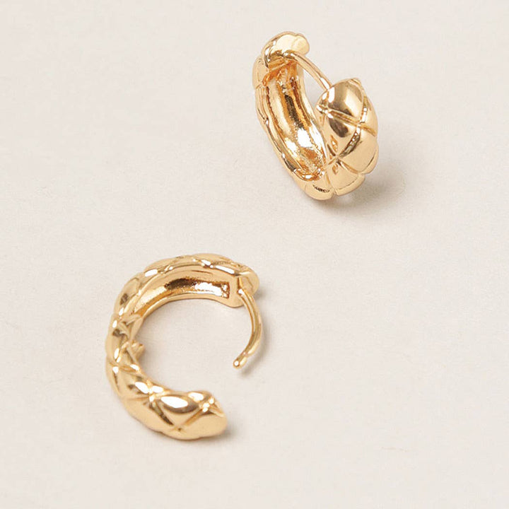 Priscilla - 14K Gold Dipped Hoop Earrings