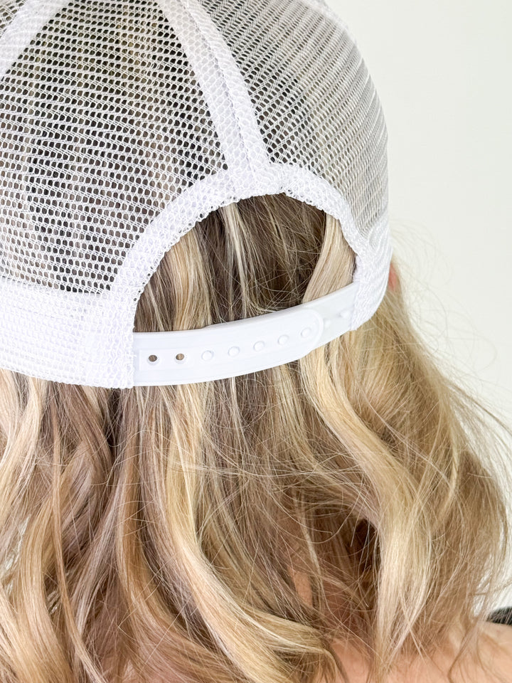 Stay Golden Trucker Hat (White)