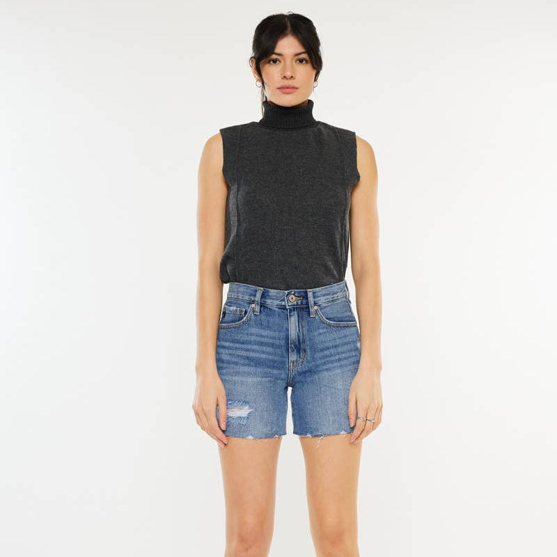 Randi - High Rise Denim Shorts