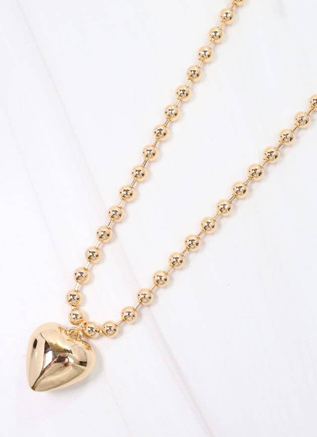 Betty Ann - Puff Heart Necklace