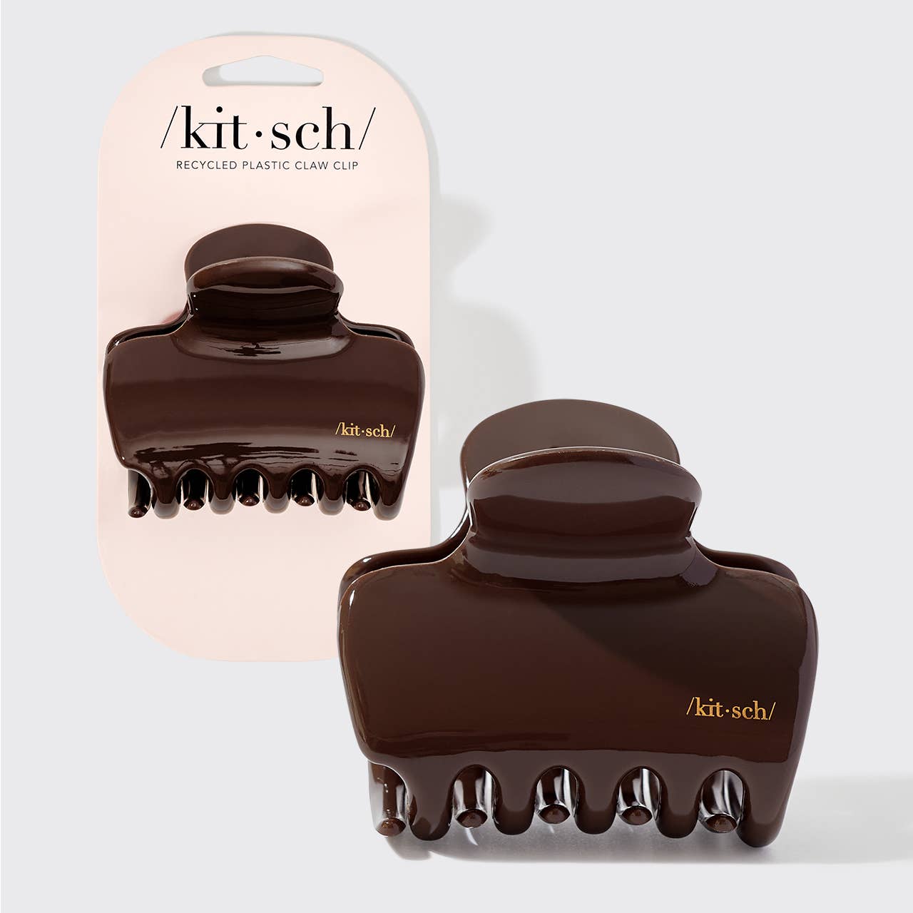 Kitsch - Recycled Plastic Puffy Cloud Claw Clip - Chocolate