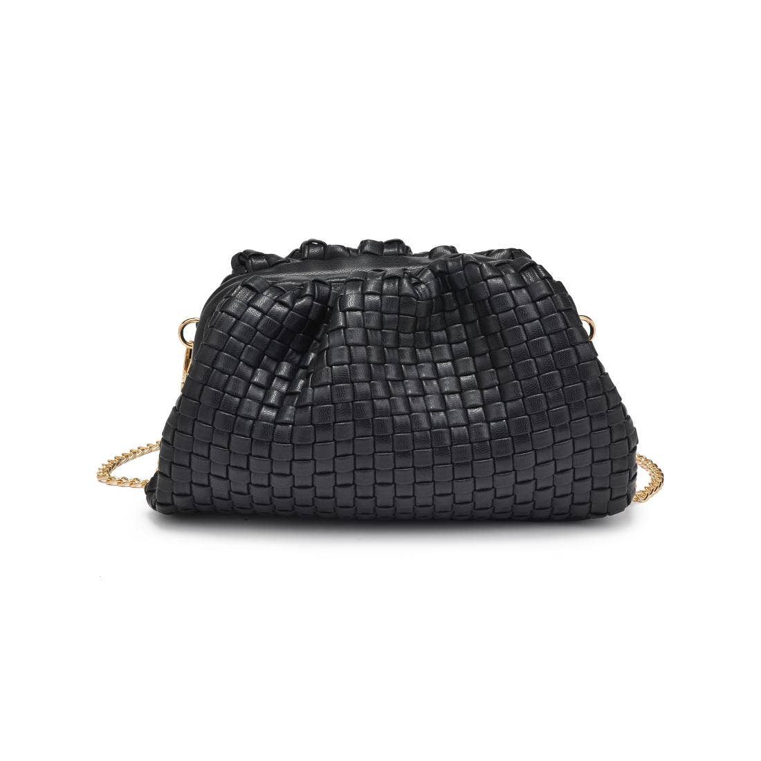 Tate - Woven Frame Clutch (Black)