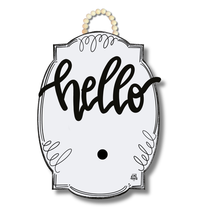 White Bloom "Hello" Hanger