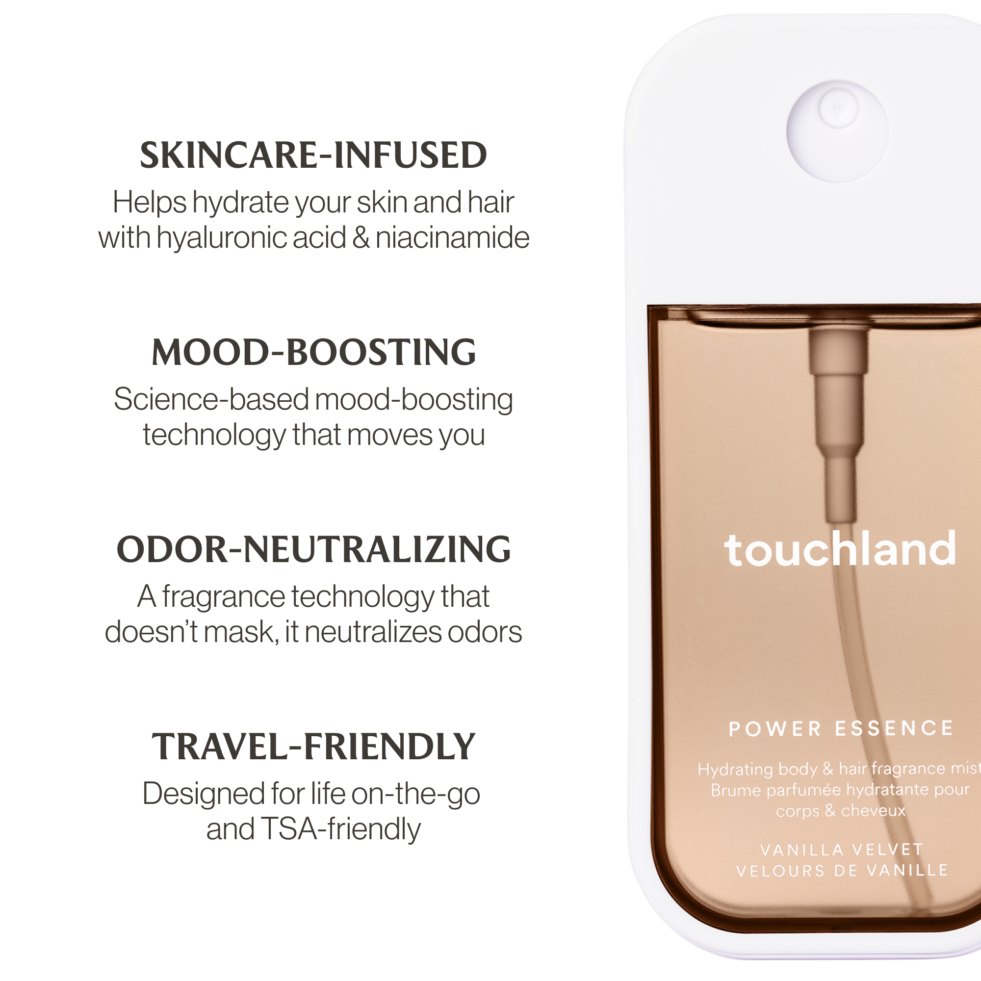 Touchland - Power Essence Body & Hair Fragrance Mist - Vanilla Velvet