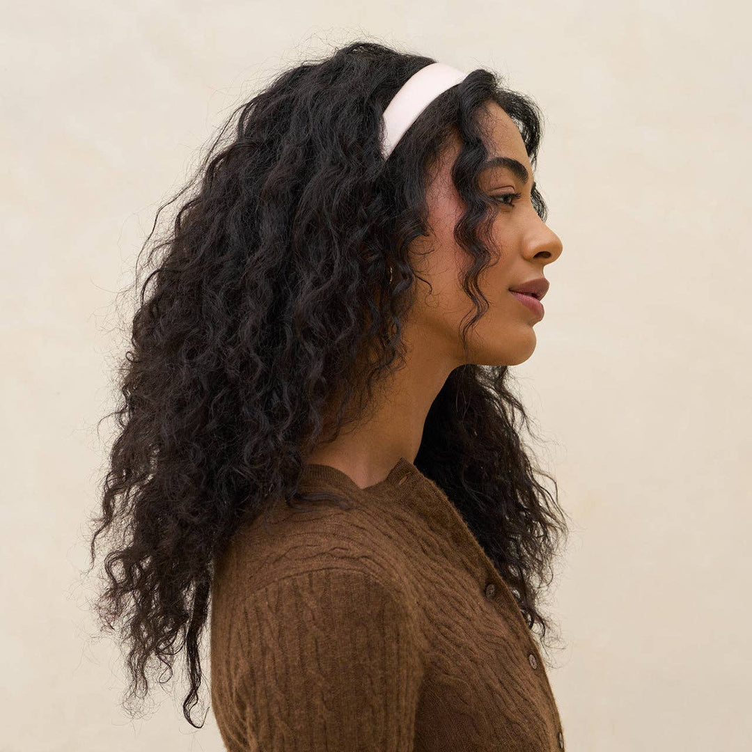 Kitsch - Cream & Camel Satin & Velvet Headbands