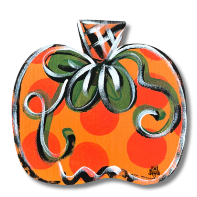 Door Hanger Attachment - Polka Dot Pumpkin