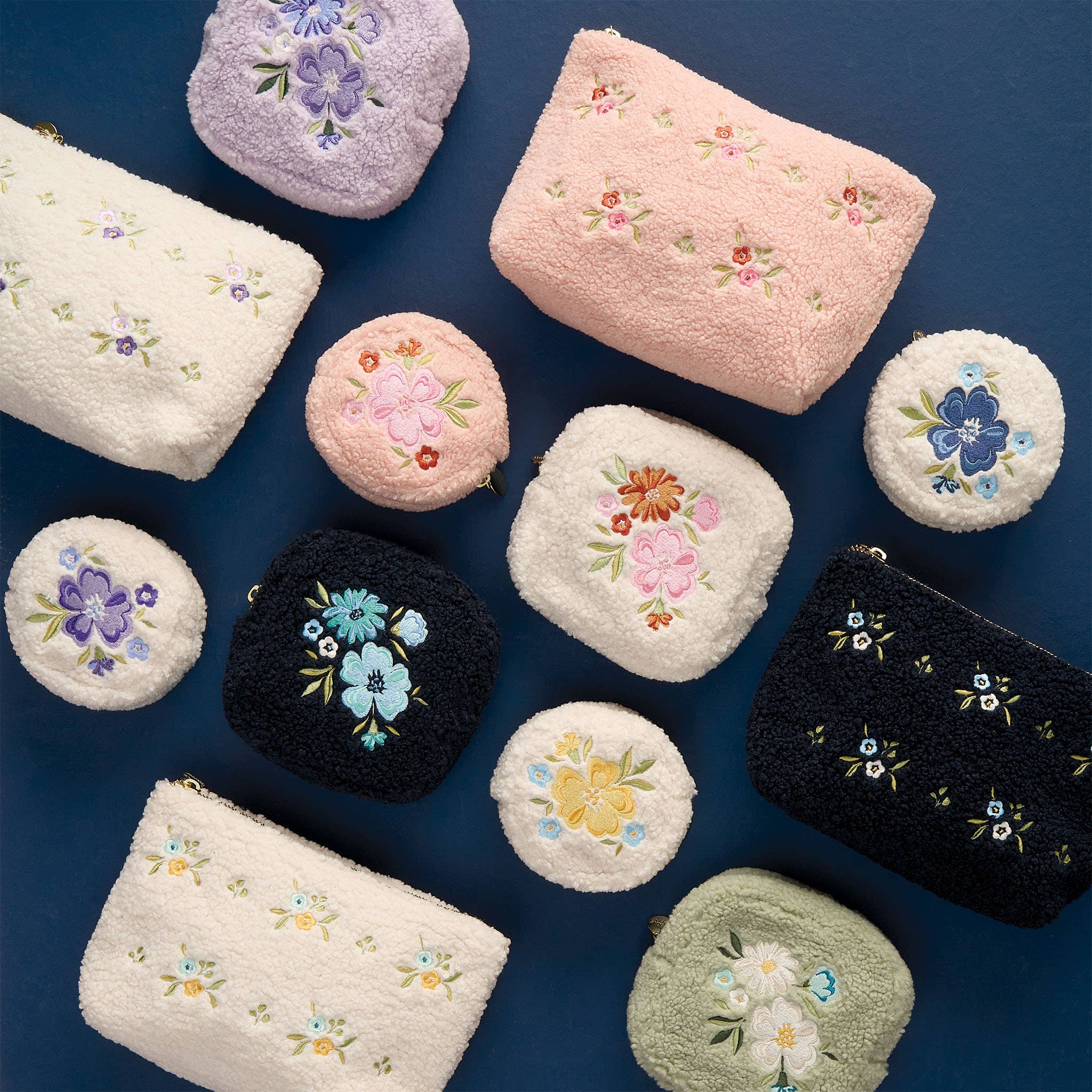 Teddy Cosmetic Pouch - (Pink Floral)