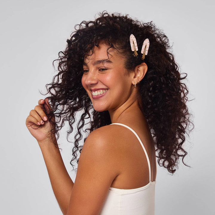 Kitsch - Recycled Plastic Creaseless Clips 4pc Set (Cherry Print)