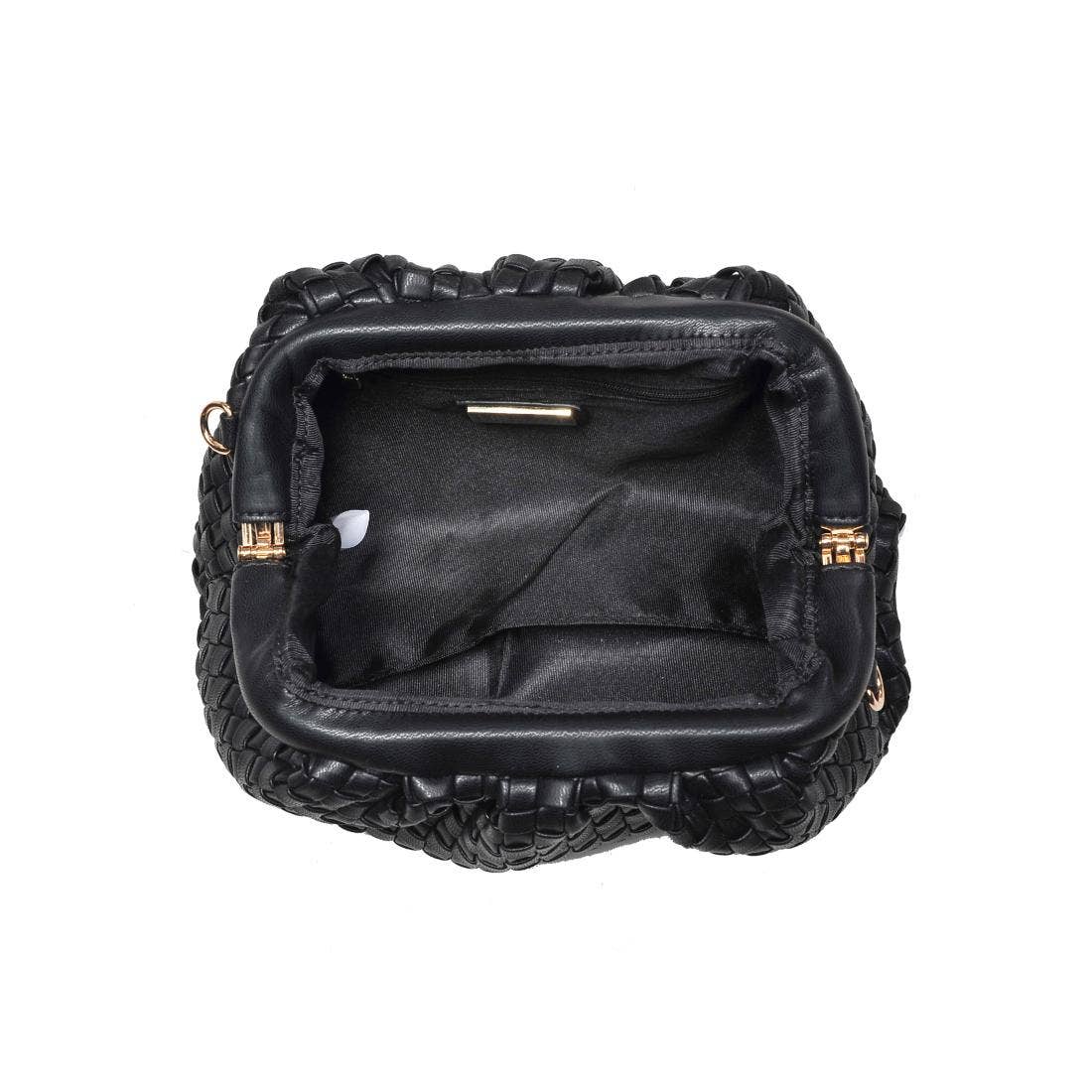 Tate - Woven Frame Clutch (Black)