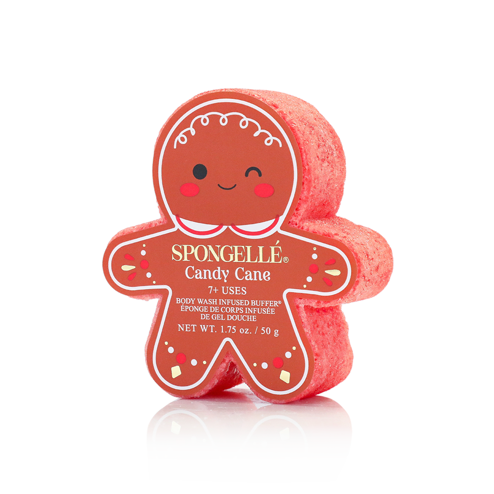 Spongellé - Candy Cane Gingerbread Holiday Buffer