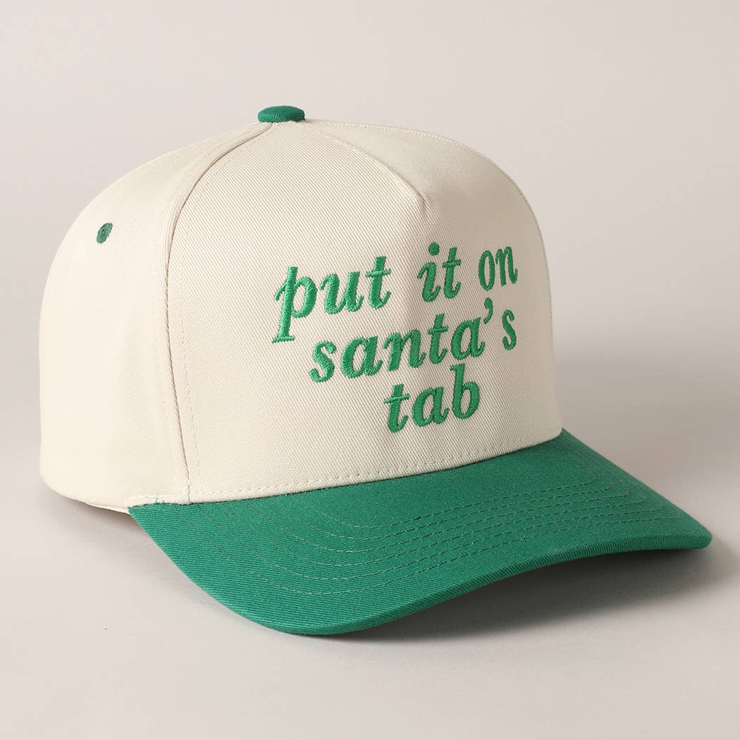 Put It On Santa's Tab Trucker Hat (Green)