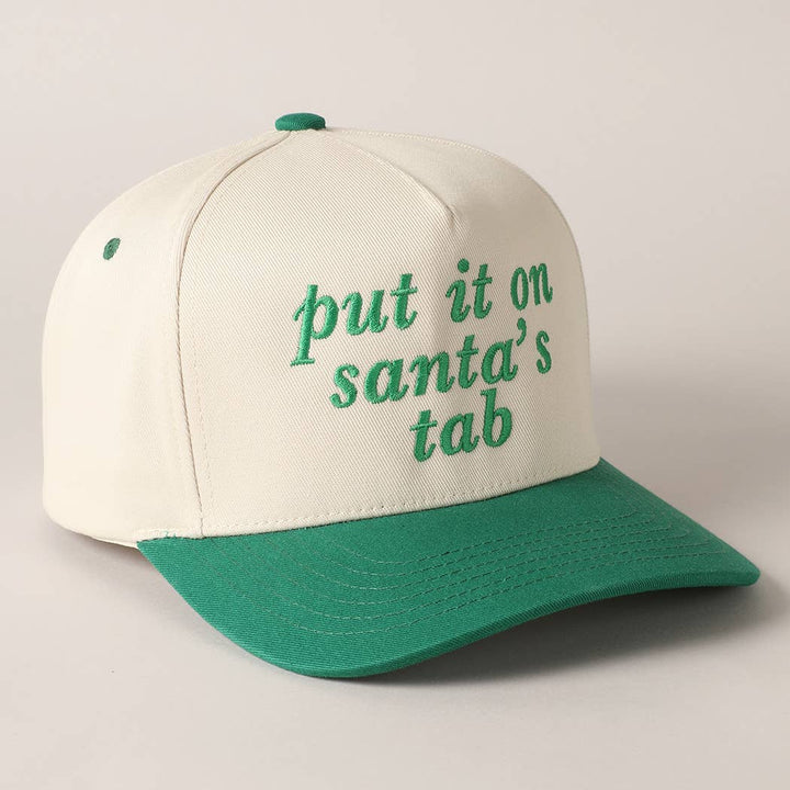 Put It On Santa's Tab Trucker Hat (Green)