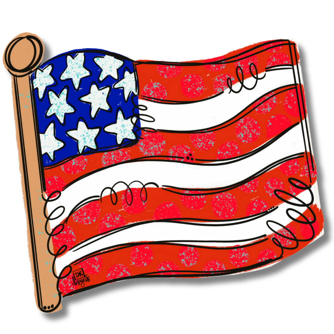 Door Hanger Attachment - US Flag Pole Mini