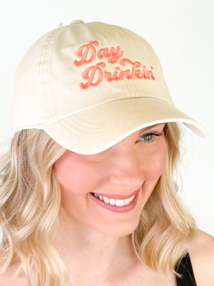 Day Drinkin' Baseball Cap (Beige)