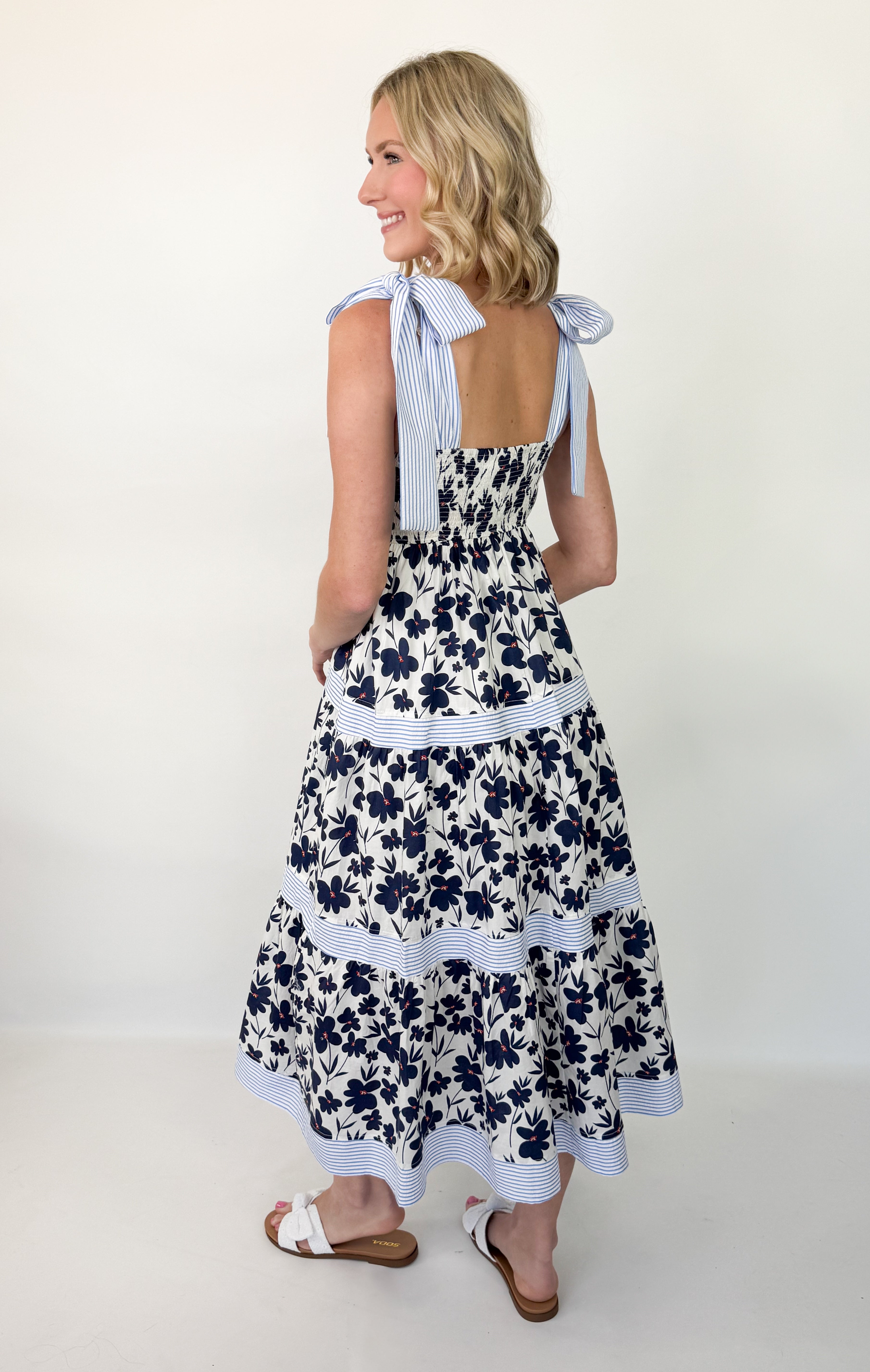 Haylie - Floral Tiered Midi Dress