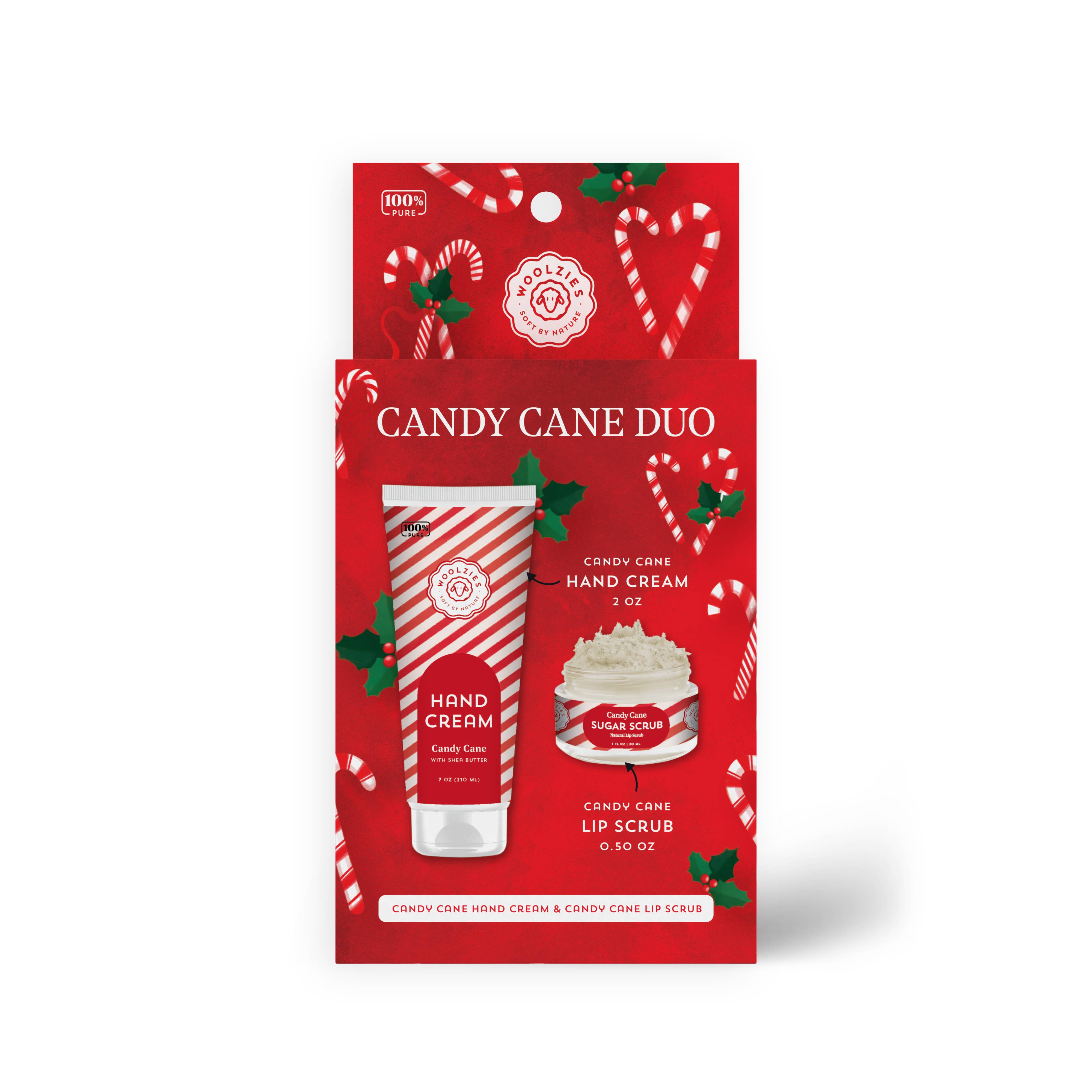 Candy Cane Duo - Hand Cream & Lip Scrub Duo – Holiday Set