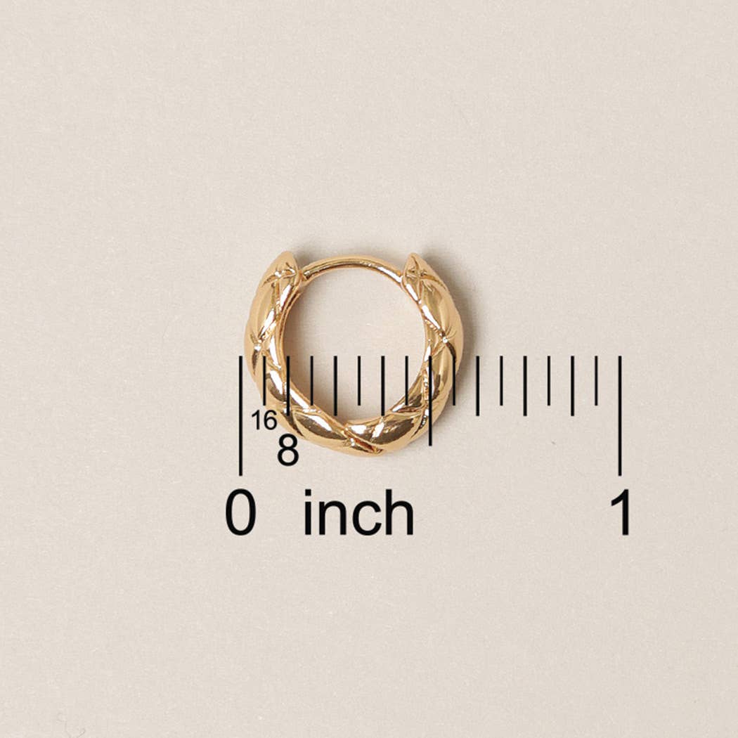 Priscilla - 14K Gold Dipped Hoop Earrings