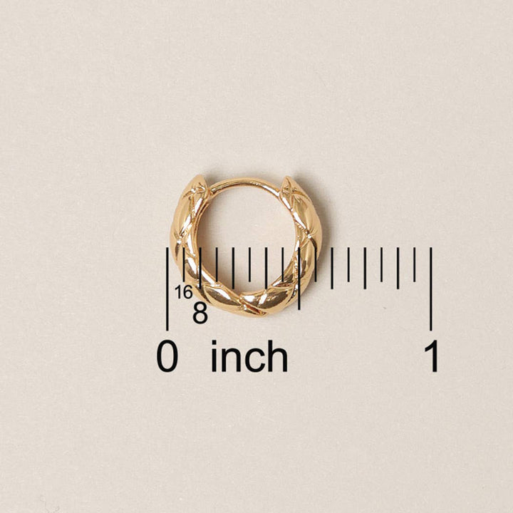 Priscilla - 14K Gold Dipped Hoop Earrings