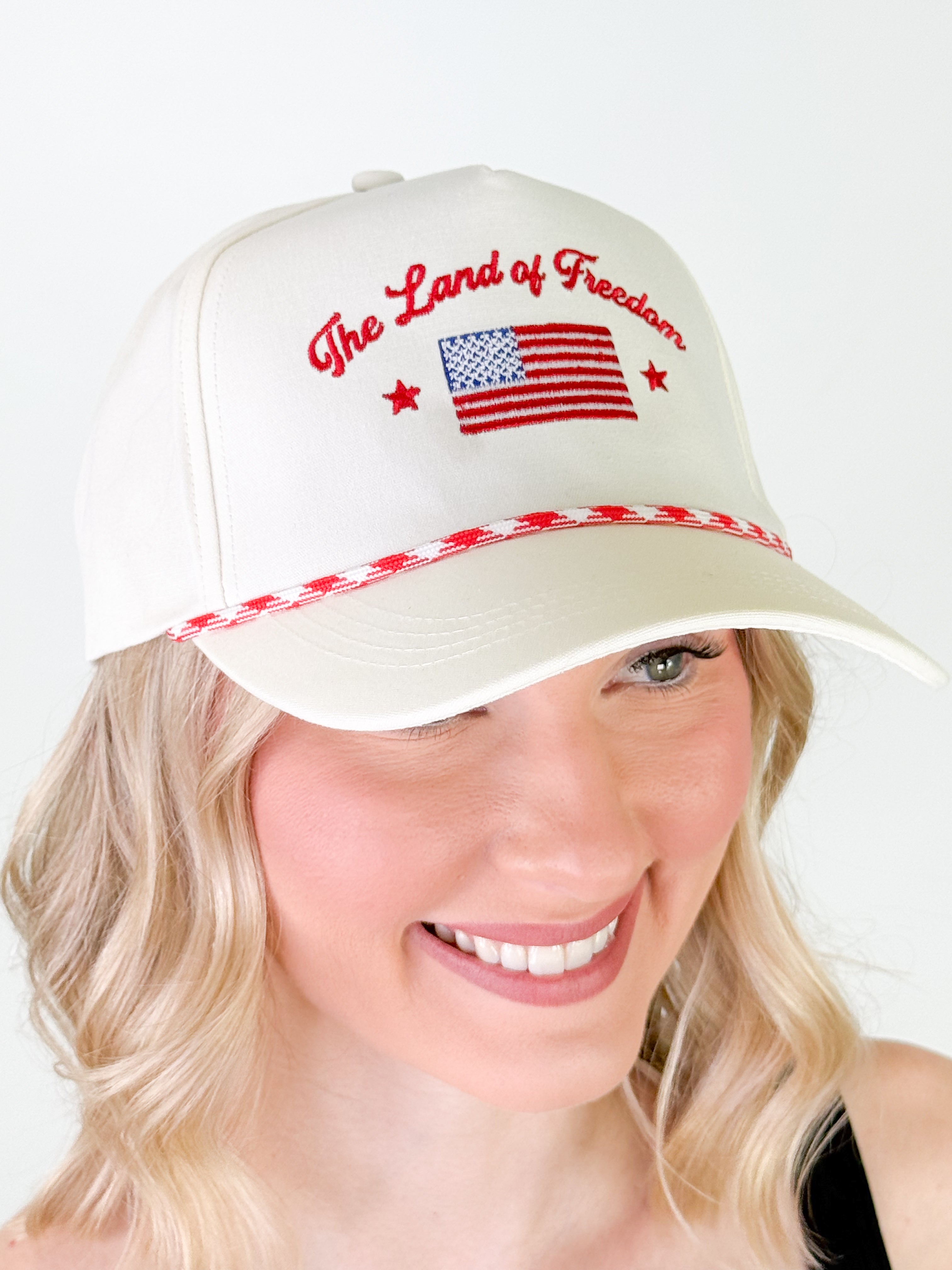 The Land of Freedom Trucker Hat - (Red)