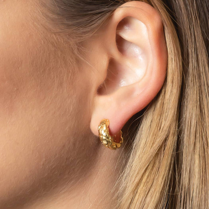 Priscilla - 14K Gold Dipped Hoop Earrings