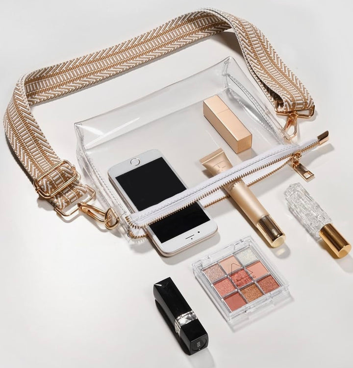Violet - Clear Stadium Crossbody Bag