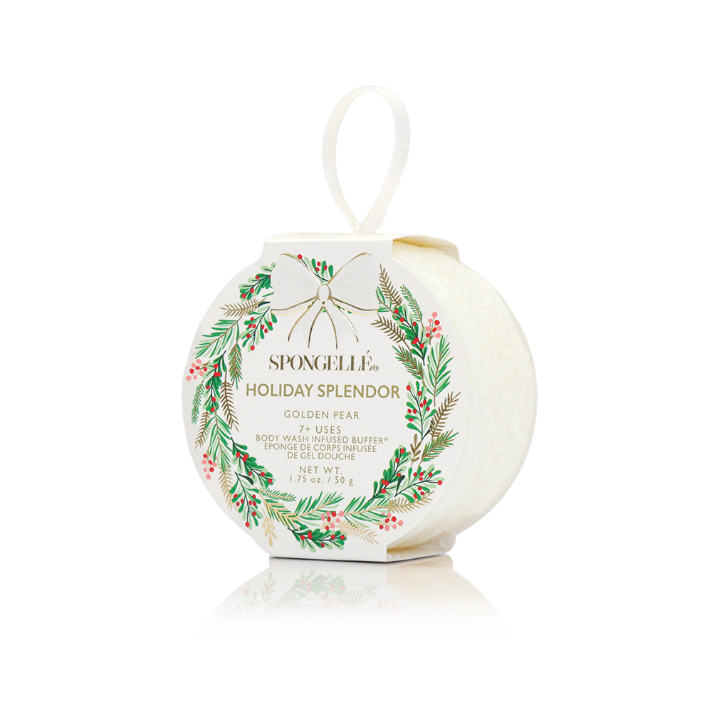 Spongelle - Holiday Splendor Holiday Wreath Body Buffer (Golden Pear)