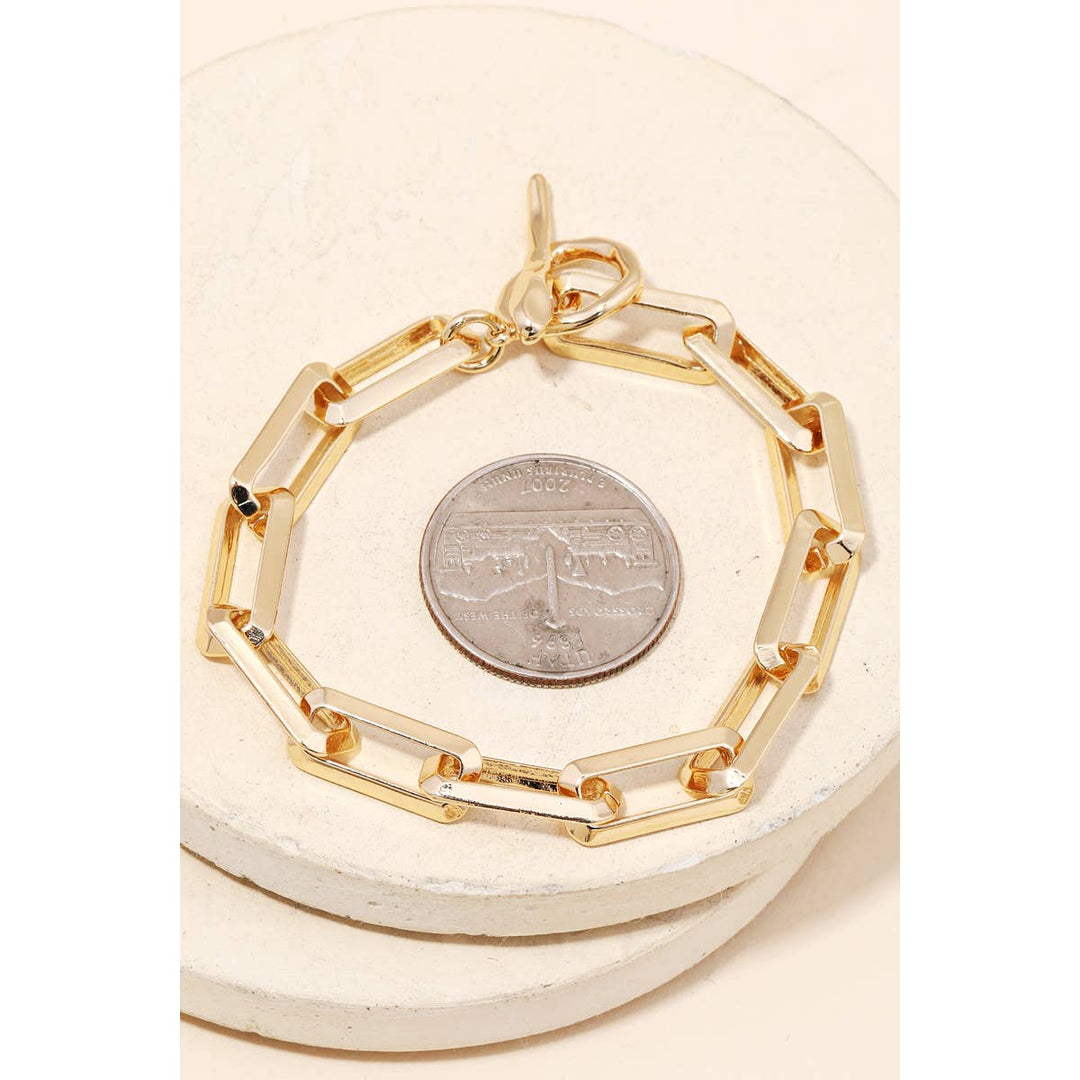 Trina - Rectangle Toggle Chain Bracelet