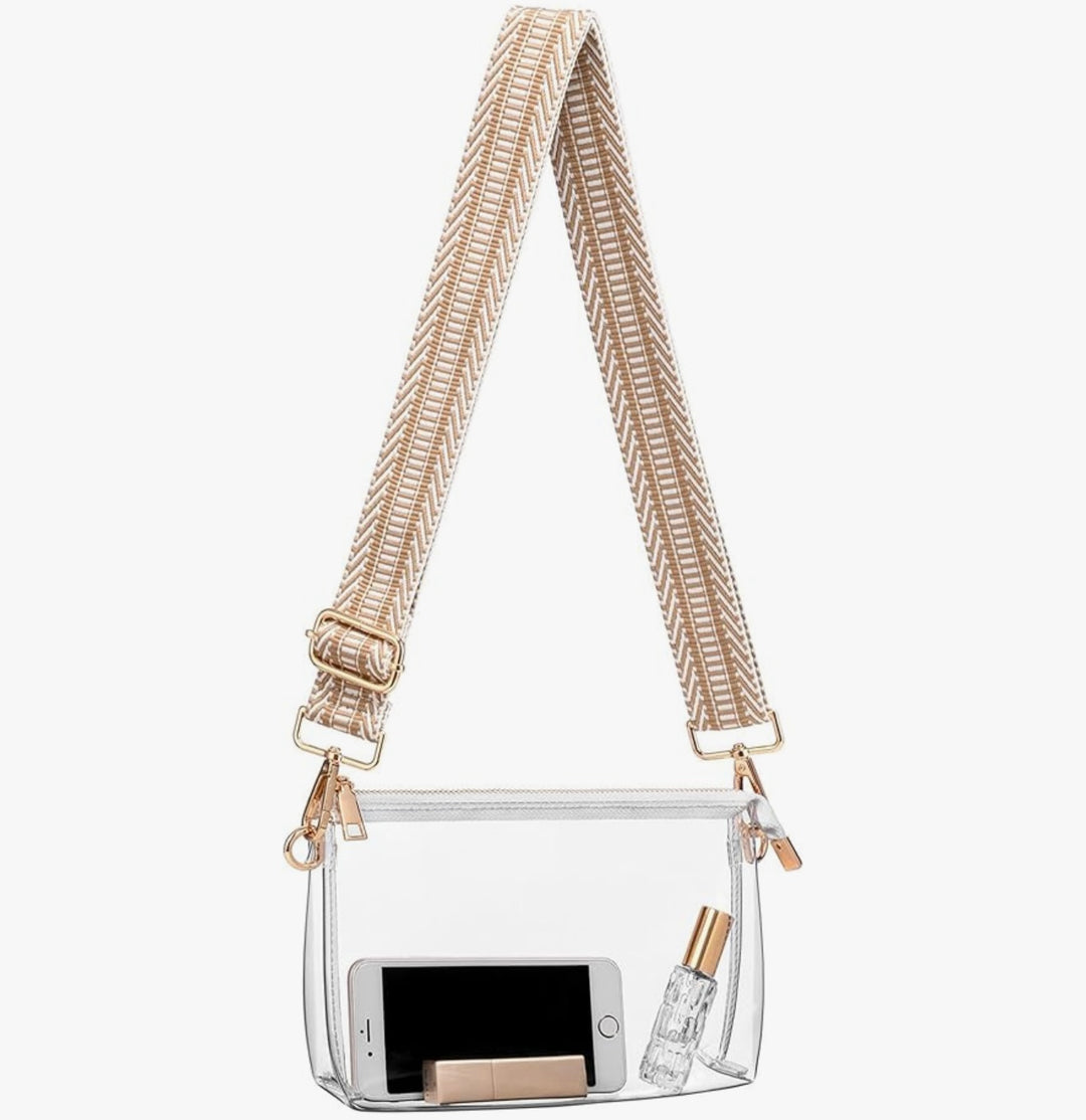 Violet - Clear Stadium Crossbody Bag