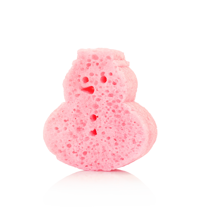 Spongellé - White Rose Snowman Holiday Buffer