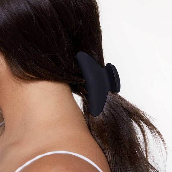 Kitsch - Recycled Plastic Medium Claw Clips 2pc - Black & Tort