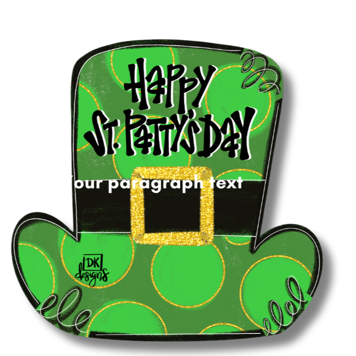 Door Hanger Attachment - St. Patty's Hat Mini