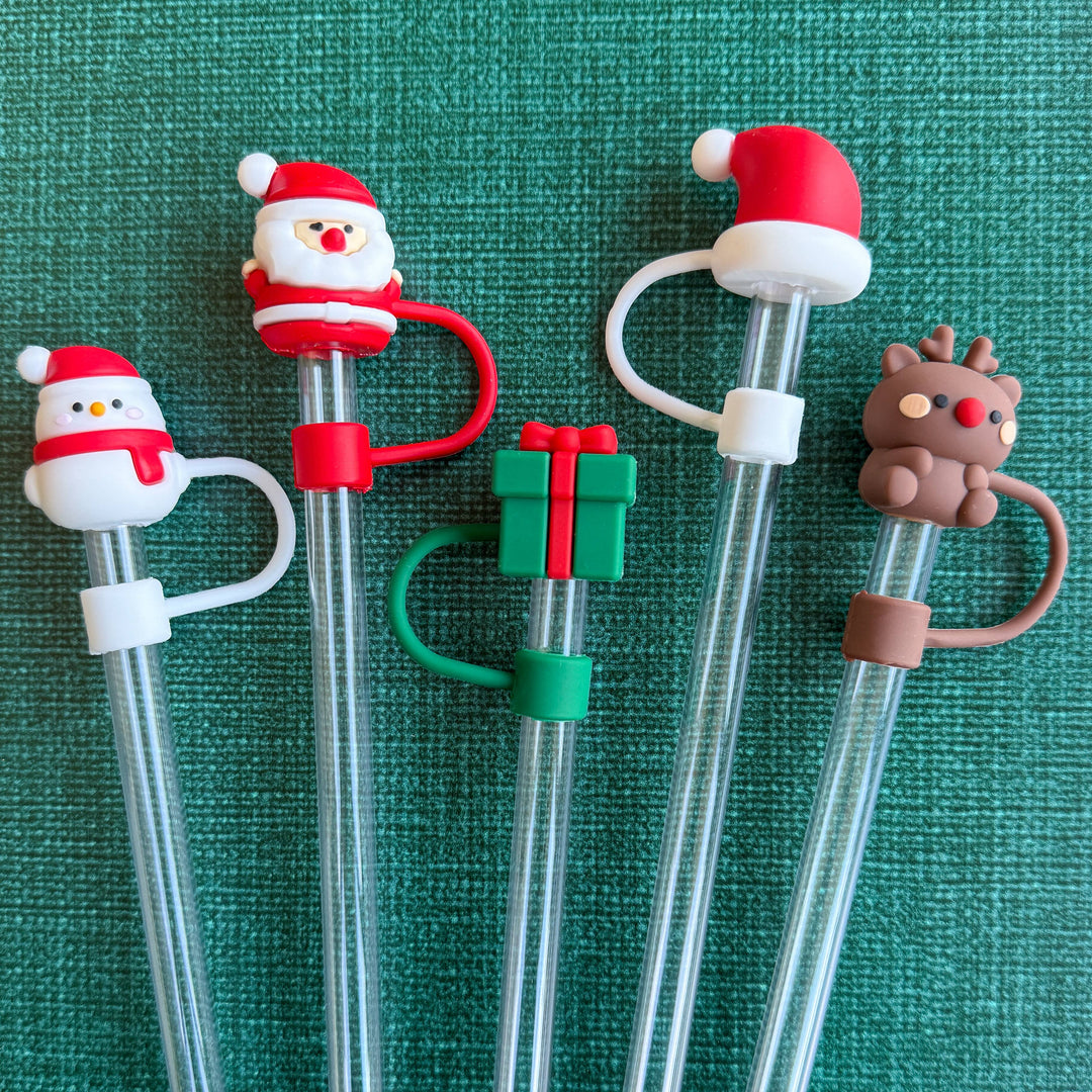 Straw Topper - Christmas Present