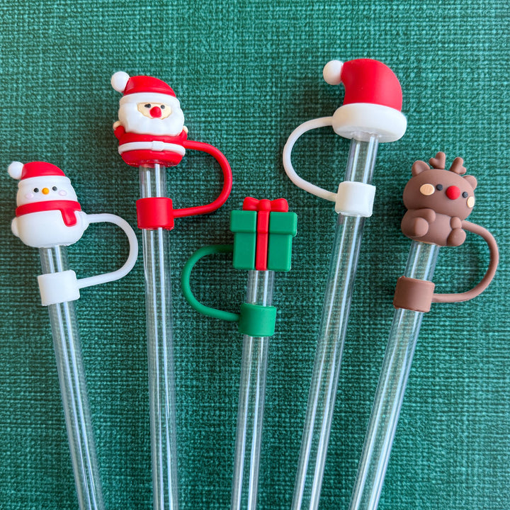 Straw Topper - Christmas Present