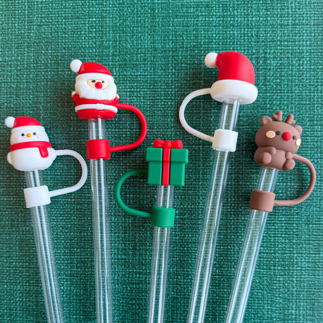 Straw Topper - Santa