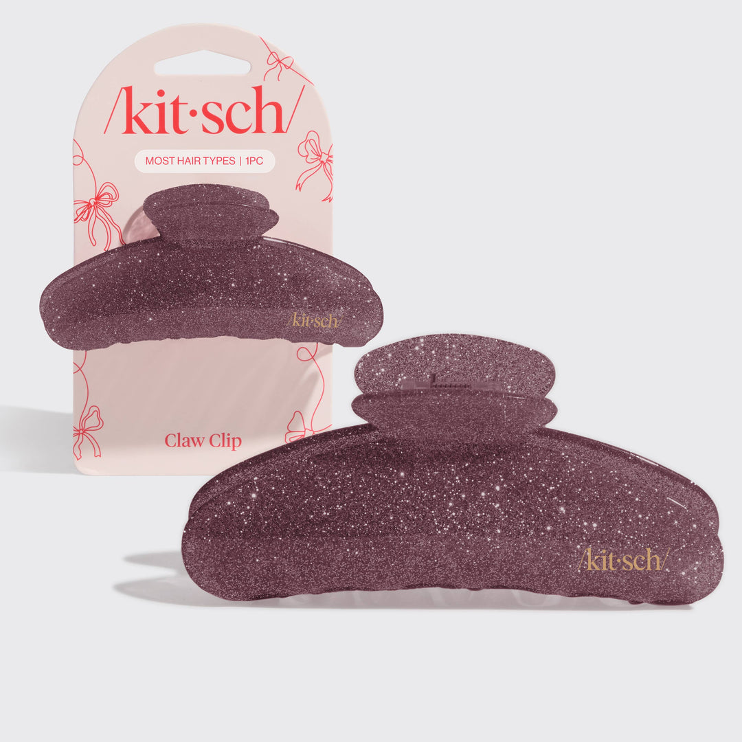 Kitsch - Pink Glitter Claw Clip