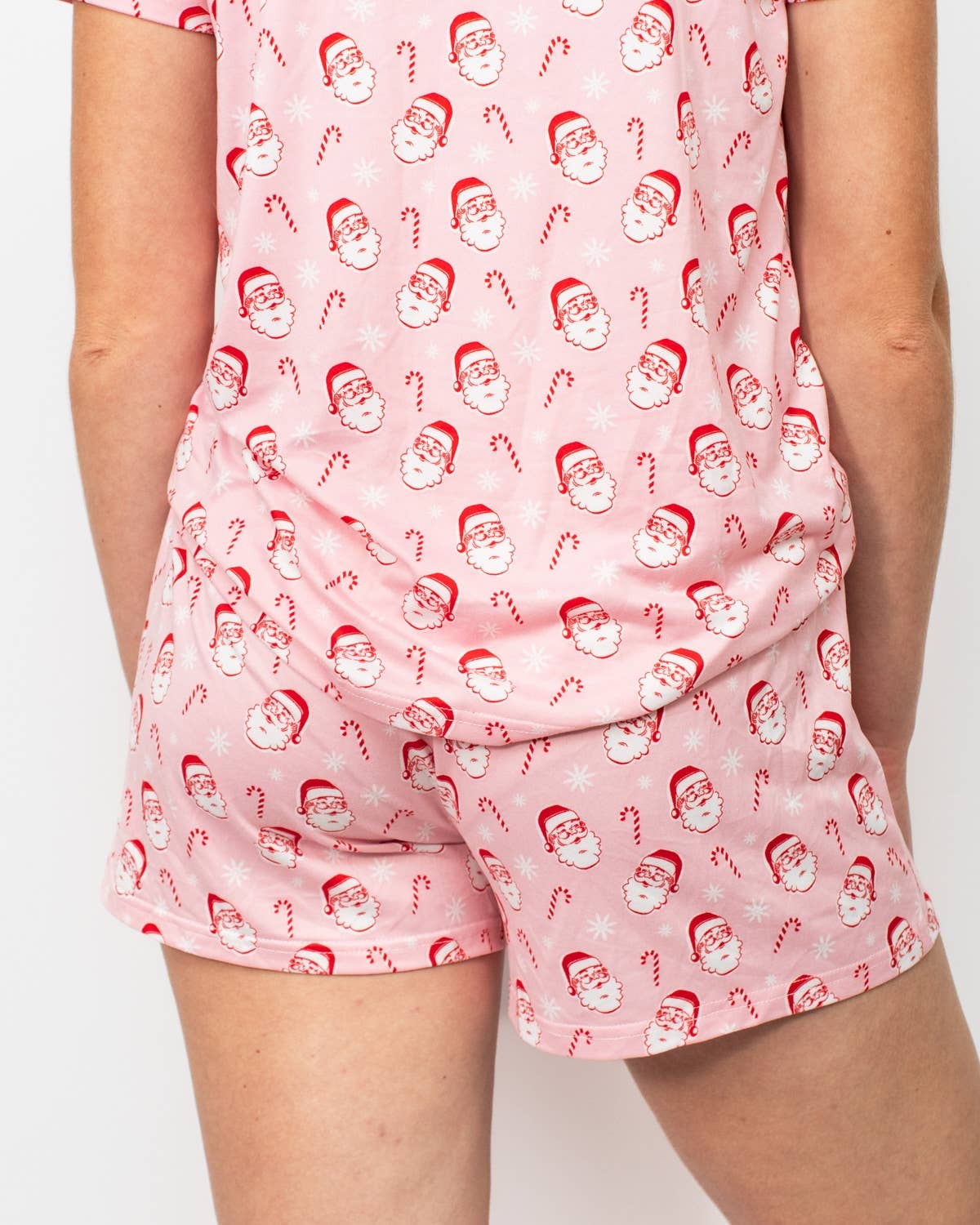Christmas Pajama Shorts - Candy Cane/Santa