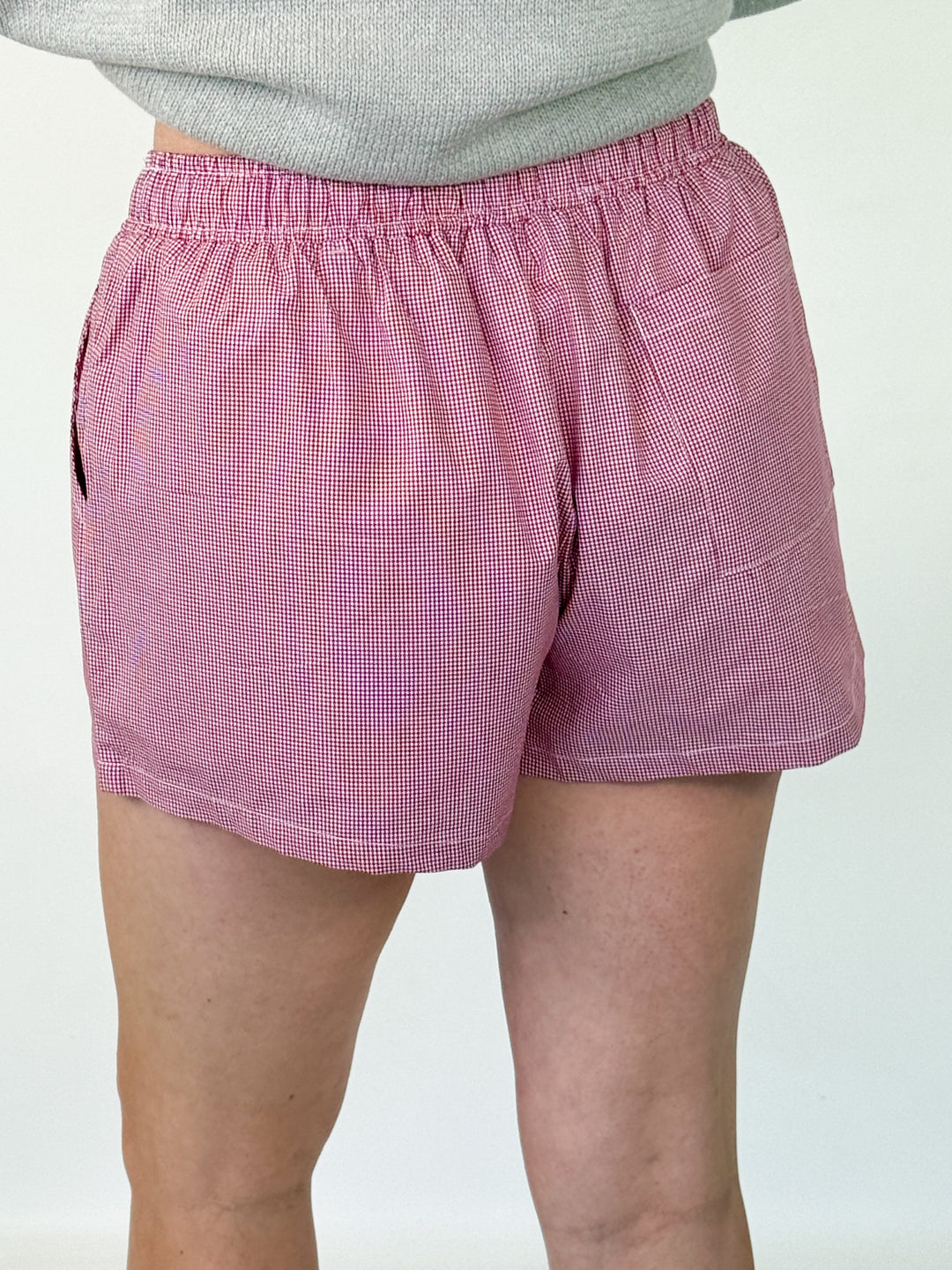 Karissa - Red Check Shorts