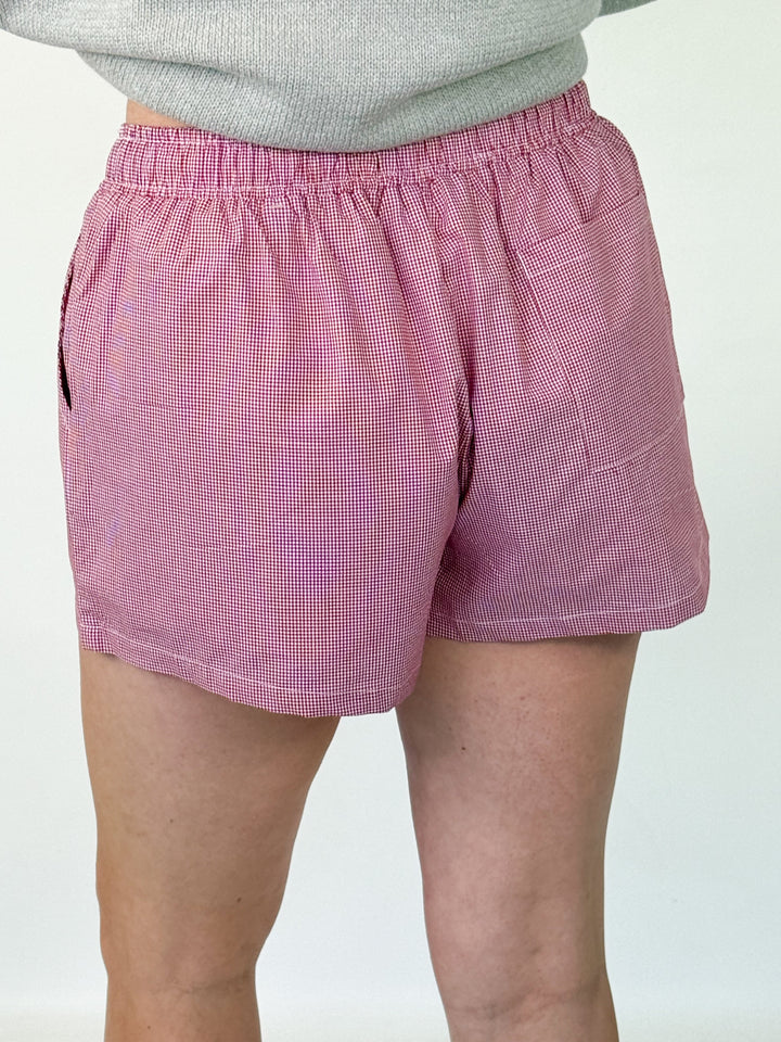 Karissa - Red Check Shorts