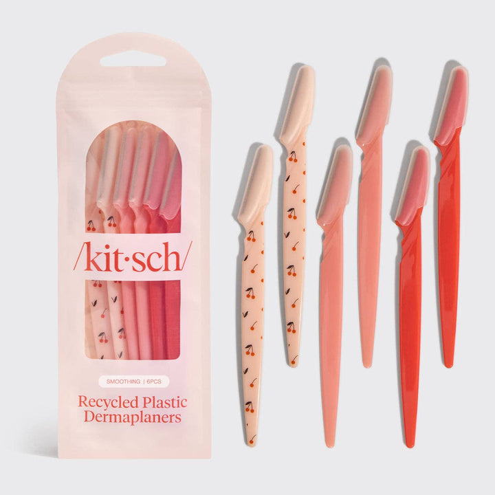 Kitsch - Recycled Plastic Dermaplaners 6pc Set - Cherry Blossom