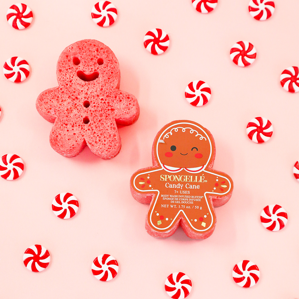 Spongellé - Candy Cane Gingerbread Holiday Buffer
