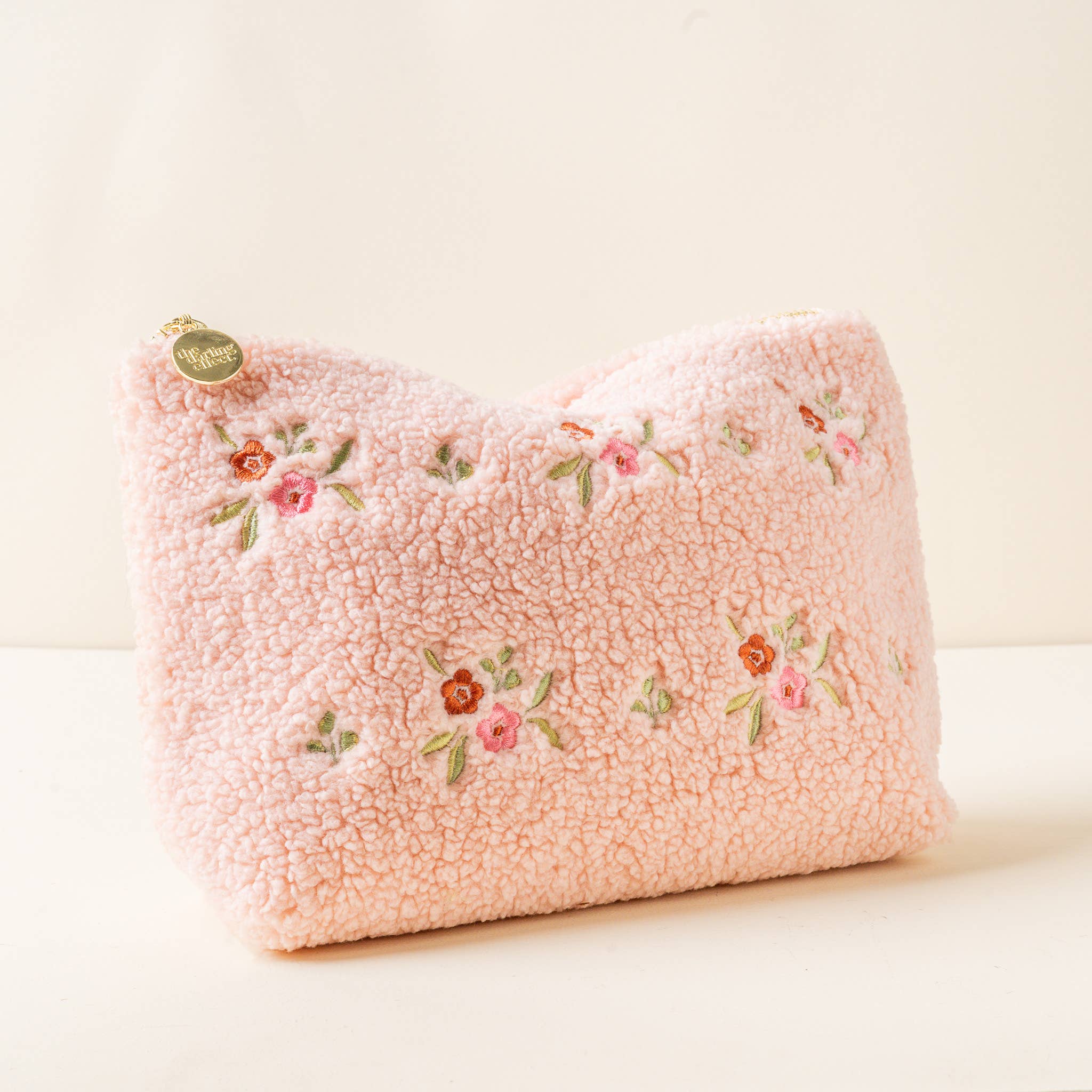Teddy Cosmetic Pouch - (Pink Floral)