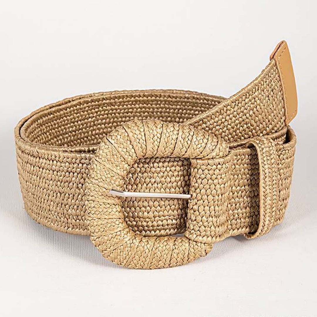 Heidi - Elastic Belt w/ Braided Buckle