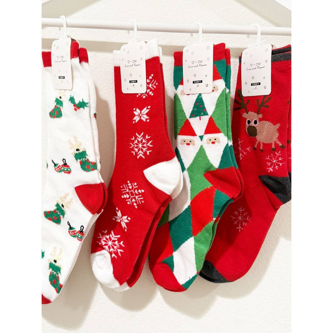 Christmas Themed Crew Socks