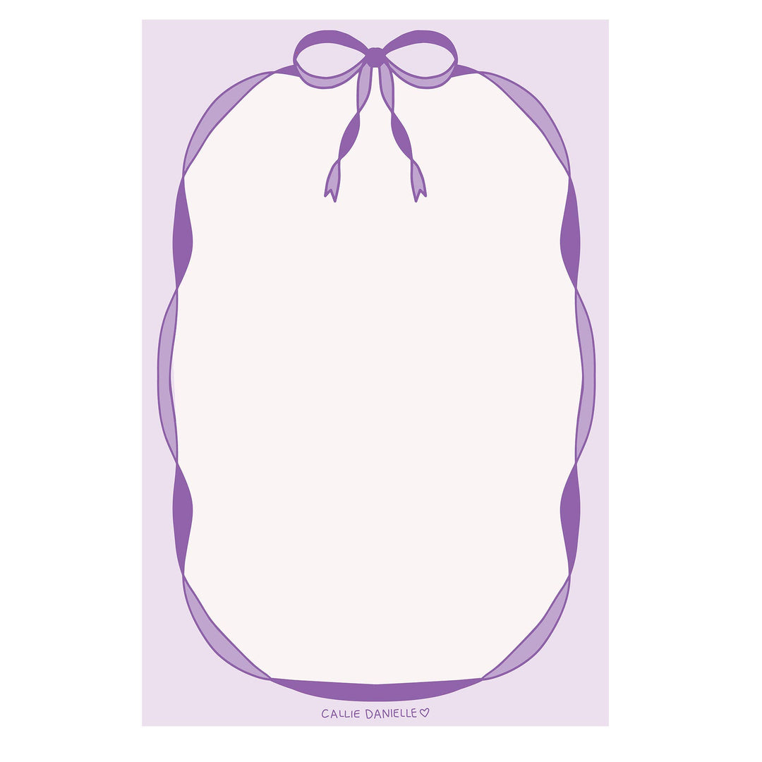 Notepad - Purple Bow