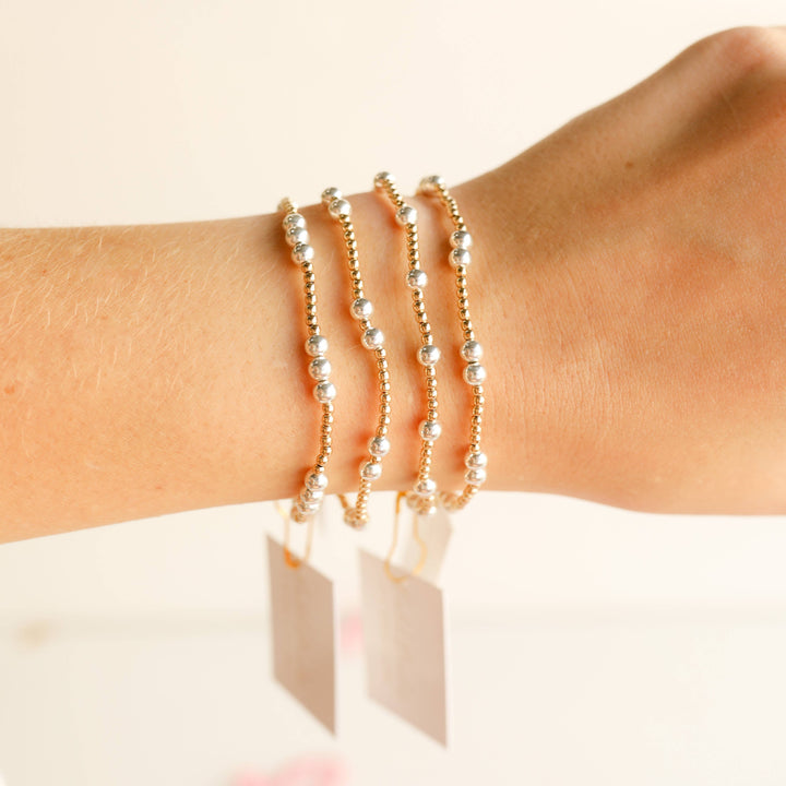 Beaded Blondes - ILY Mixed Metals Bracelet (Petite)