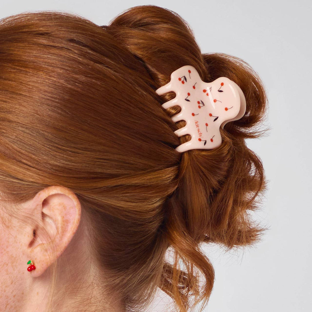 Kitsch - Recycled Plastic Medium Cloud Clip (Cherry Print)